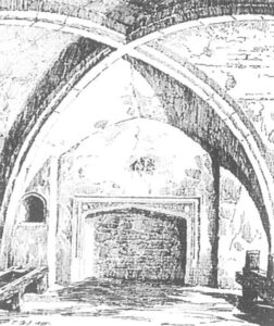 The crypt beneath the medieval buttery