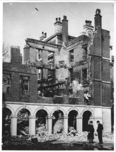 Building above Cloisters destroyed