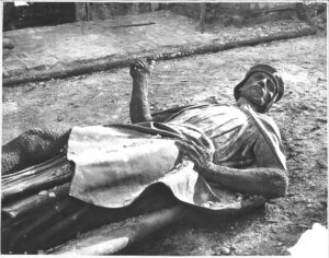 A Knight Templar laying on the ground after the raid