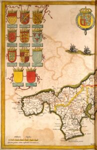 Christopher Saxton: Cornwall, from Atlas of the counties of England and Wales (London, 1579)