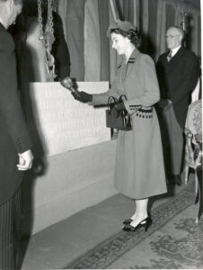 HM The Queen lays the foundation stone of the Hall, 1952
