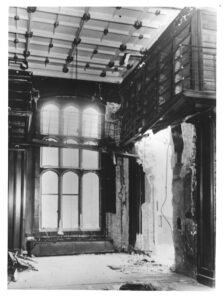 War damage to the interior of the Library