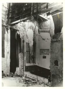 War damage to the interior of the Library
