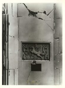 War damage to the interior of the Library