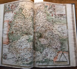 Christopher Saxton: Oxfordshire, Buckinghamshire and Berkshire, from Atlas of the counties of England and Wales (London, 1579)