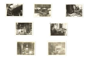 Various images showing damage to the Library