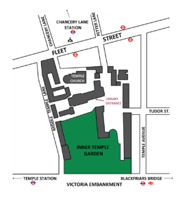 Map of the Inner Temple Library