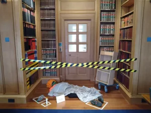 Body found in the Library