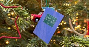 Mini book in a Christmas tree