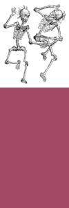 image of dancing skeletons, adapted from Liber Chronicarum 1493