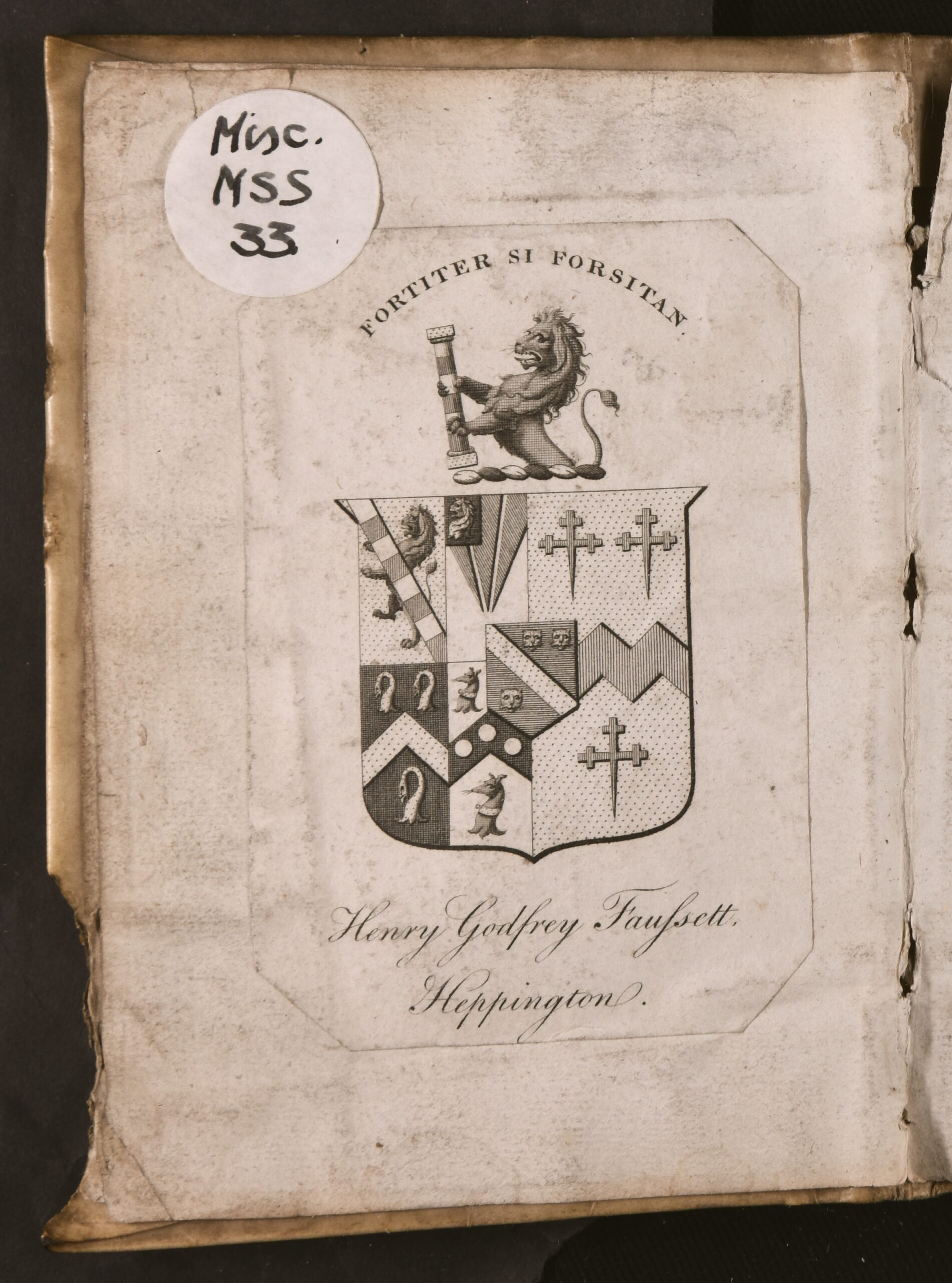 Bookplate inside Fitzherbert's Abridgment
