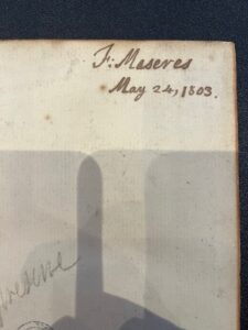 Signature of Maseres, May 24, 1803