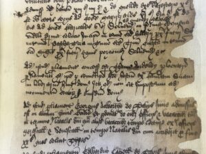 Parchment with writing