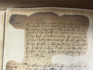 Parchment with writing